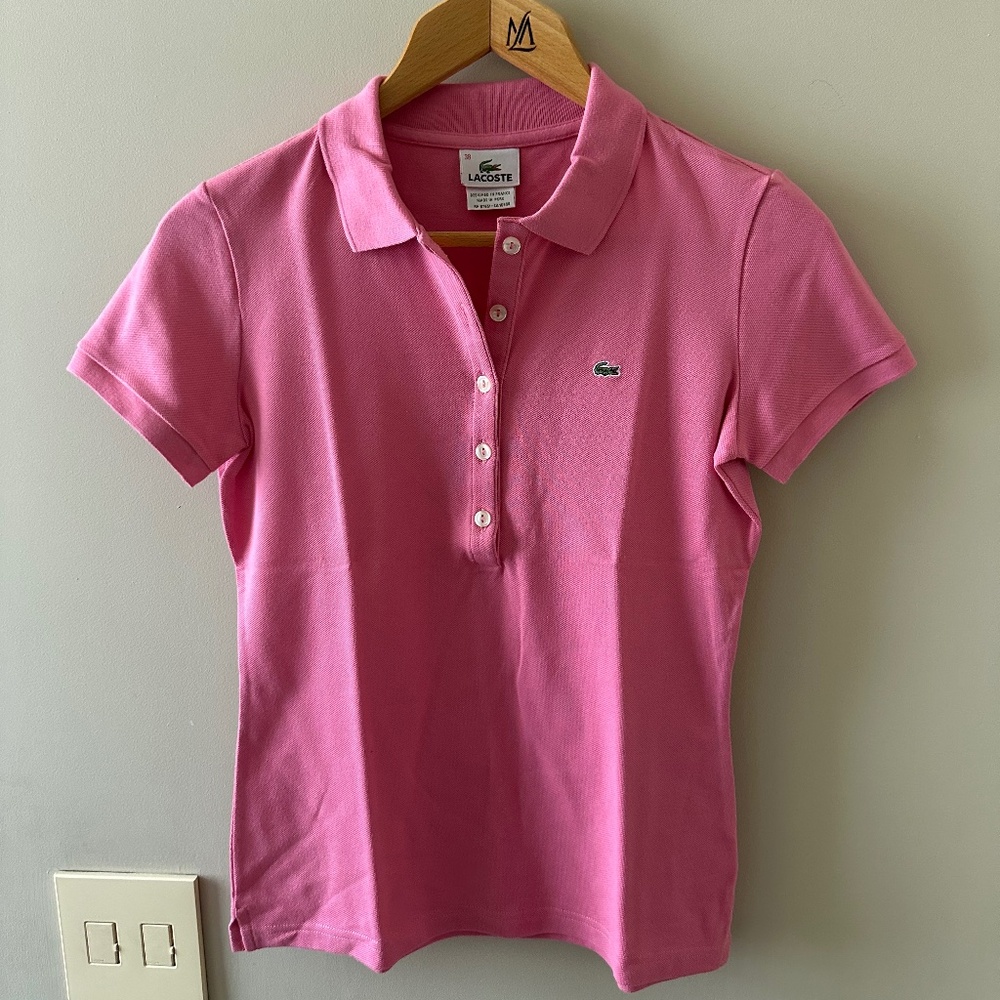 Lacoste Pink Short Sleeve Polo Shirt